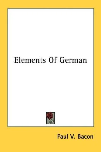 Cover of Elements of German