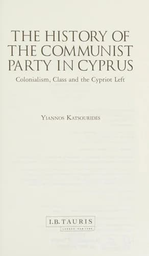 Cover of The History of the Communist Party in Cyprus