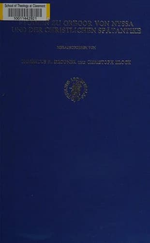 Cover of Studien zu Gregor von Nyssa und der christlichen Spätantike