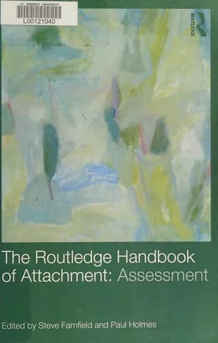 Cover of The Routledge Handbook of Attachment: Assessment
