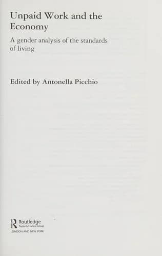 Cover of Unpaid Work and the Economy