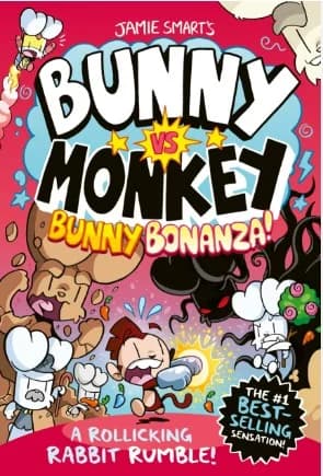 Cover of Bunny vs Monkey: Bunny Bonanza (a Phoenix Comic Book, from the multi-million-selling creative genius Jamie Smart)
