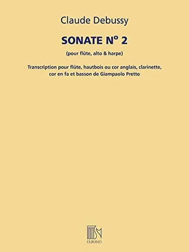 Cover of Sonate No. 2 (for Flute, Viola, and Harp): Transcribed for Woodwind Quintet Score and Parts