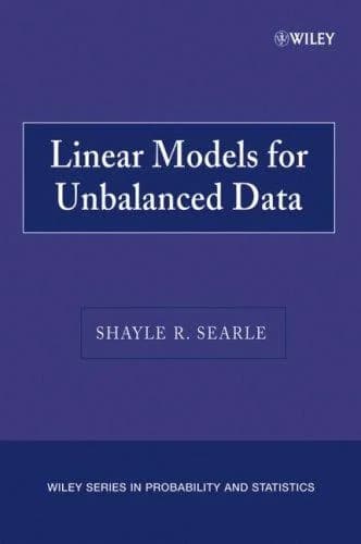 Cover of Linear Models for Unbalanced Data