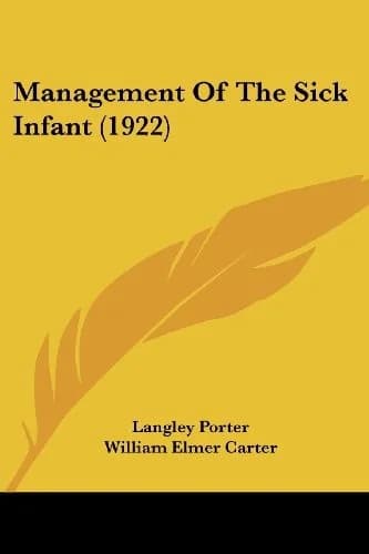 Cover of Management Of The Sick Infant (1922)