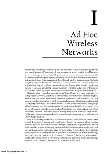 Cover of Handbook on Theoretical and Algorithmic Aspects of Sensor, Ad Hoc Wireless, and Peer-to-Peer Networks