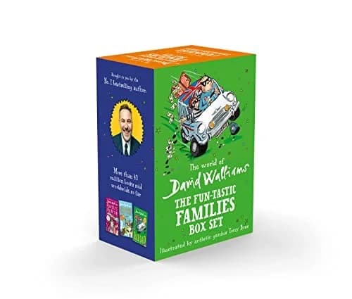 Cover of The World Of David Walliams: Fun-Tastic Families 3 Book Box Set Paperback Edition